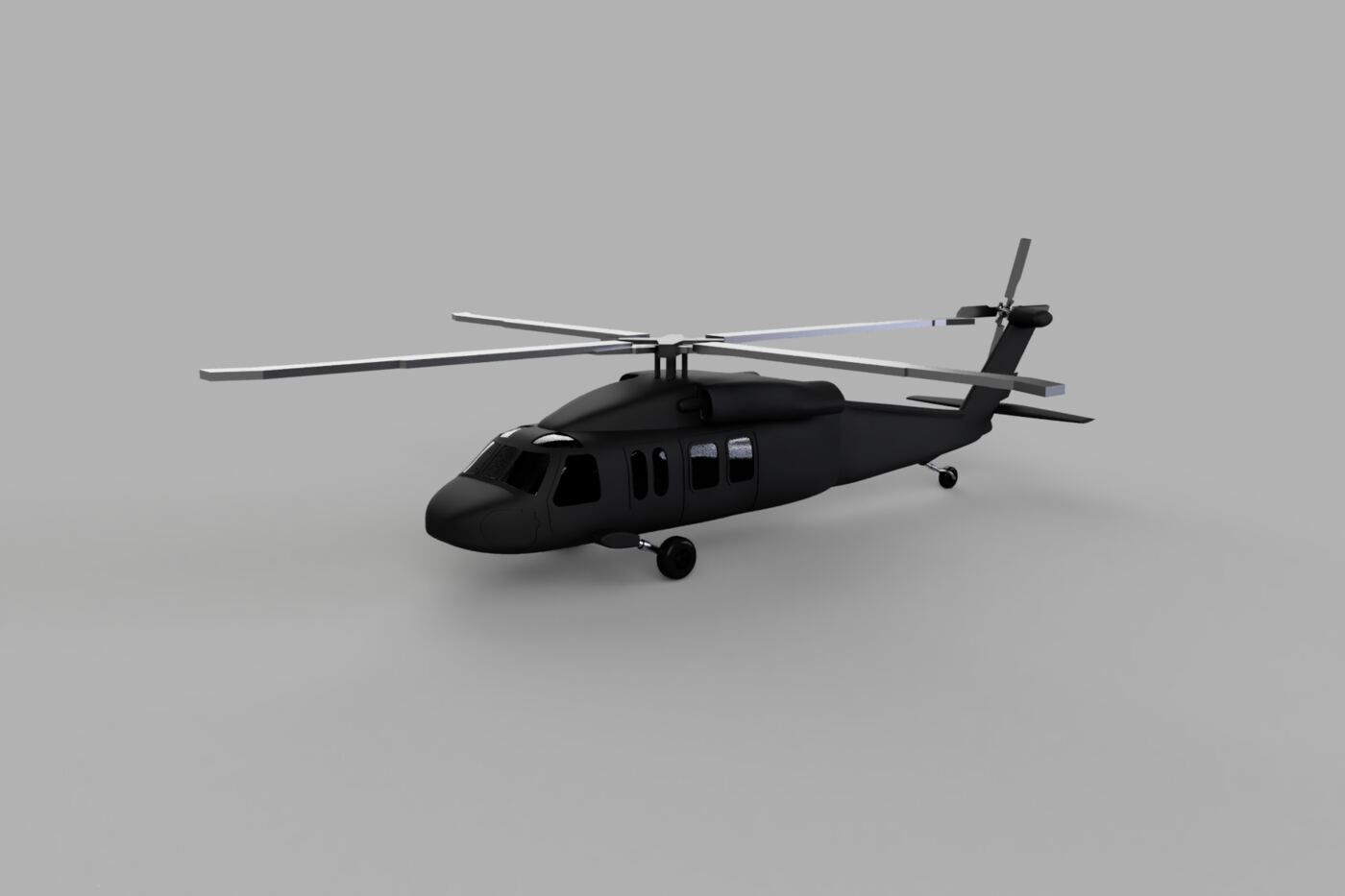 CAD render of a utility helicopter